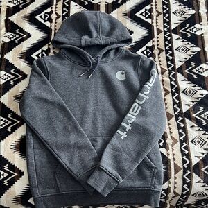 Carhartt Charcoal Hoodie with Logo